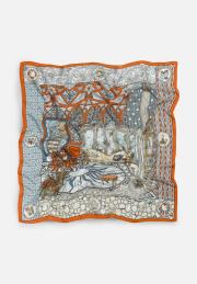 burnt orange precıous paradıse desen floş eşarp