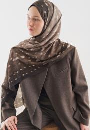 vizon fawn desenli pamuk viskon şal 2