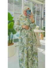 su yeşili le lys elbise 3