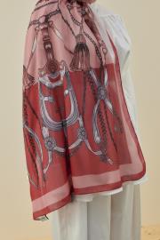 kırmızı modern grace şal