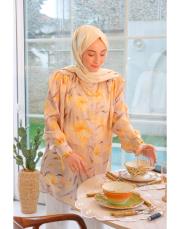 sarı sofia ipek yoryo gömlek