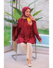 bordo lavin volante gömlek 2