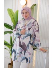 soft lila nil desen gömlek