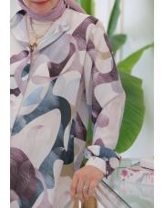 soft lila nil desen gömlek 3