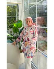 soft pembe nil desen gömlek 2