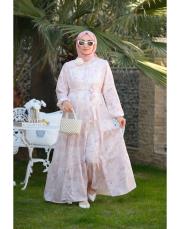  soft pembe hilay desen elbise 2
