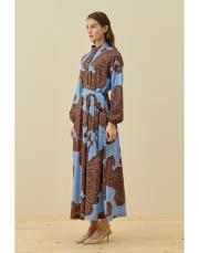 acı kahve lady krep elbise 2