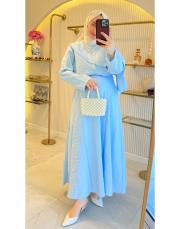 bebe mavi 22859 şal yaka takım