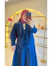 lacivert 22864 ışıltılı ipli takım