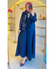 lacivert 22864 ışıltılı ipli takım 2