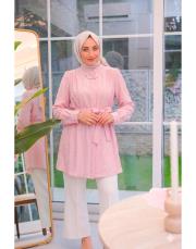 tatlı pembe kırçıllı gömlek