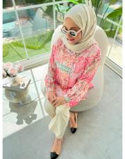 pembe helen batik desen gömlek