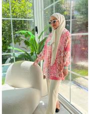 pembe helen batik desen gömlek 2