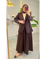 acı kahve pop blazer ceket 2