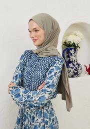 metalik gri penye şal